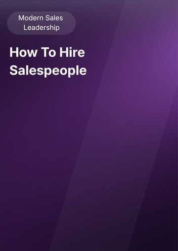 How to hire salespeople