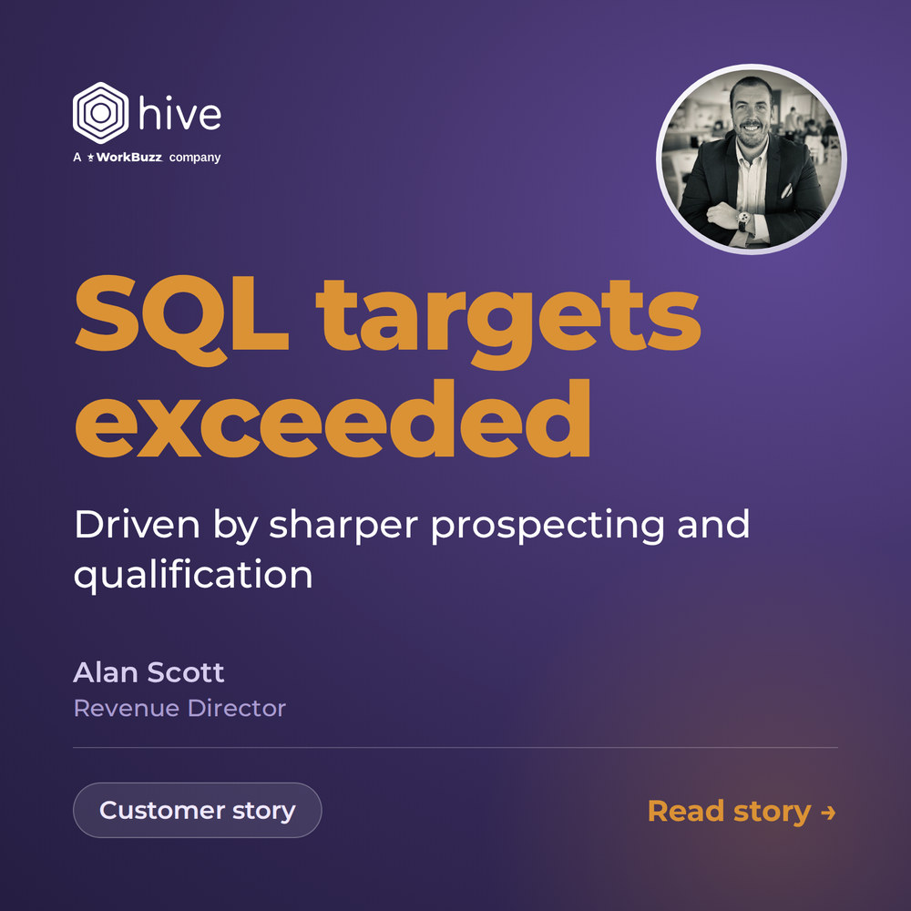 Hive HR customer story: SQL targets exceeded, driven by sharper prospecting and qualification, Alan Scott, Revenue Director