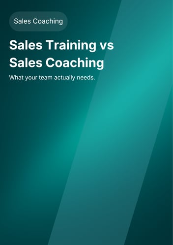 sales training vs sales coaching
