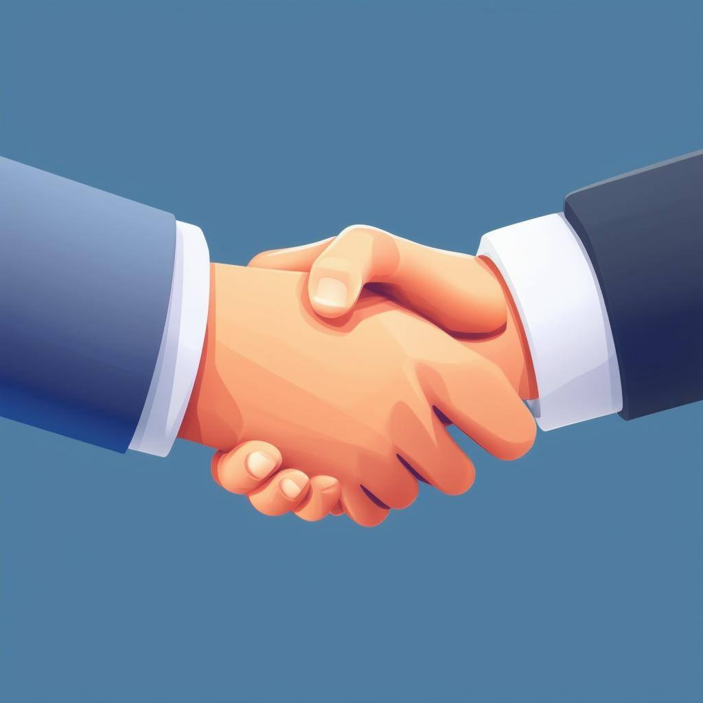 shaking hands in support